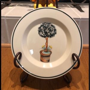 Vintage Rare Smith and Hawken Made in Italy Topiary Plate Wall Decor